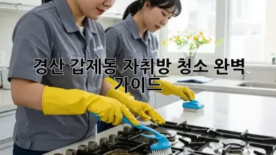 경산 갑제동 자취방 청소 완벽 가이드